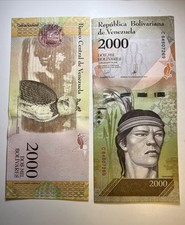 (1) Venezuela 2000 Bolivares Banknote Uncirculated 2016 - Crispy