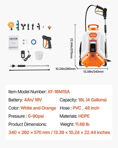 VEVOR Backpack Sprayer - Thumbnail 3