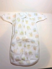 Carter's My First Bear Fleece Sleep Sack White One Size Up To 21lbs EUC