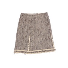 PRADA LIGHT GREY WOOL BLEND TWEED SKIRTS size 40
