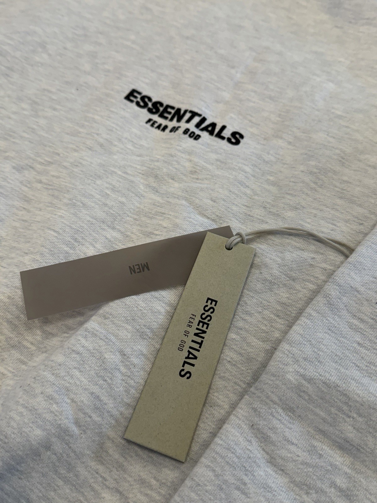 Fear of God Essentials Hoodie Light Oatmeal Gray Men's Size XS - 100% Authentic thumbnail 3