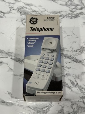 Vintage General Electric GE Corded Telephone Model #2-9220 New Ivory NIB New