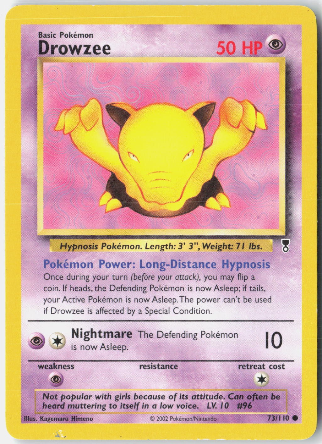 Drowzee Legendary Collection 073/110 Pokemon Card