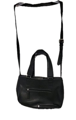  Jennifer Lopez JLO Black Faux Leather Shoulder Bag Crossbody Purse Handbag Tote
