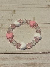 Valentine Heart Beaded Bracelet Girls Kids Jewelry Handmade Valentine Gifts