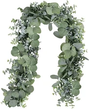 Winlyn 5.9' Long Faux Silver Dollar Eucalyptus Leaves Greenery Artificial