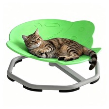 360  Rotating Movable Elevated Cat Dog Bed  Easy to Move Around House for Indoor