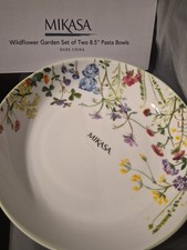 Mikasa Bone China Pasta Bowls Wildflower Gard...