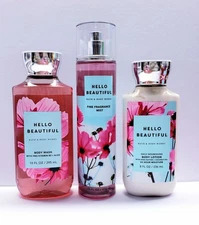 Bath & Body Works HELLO BEAUTIFUL Fragrance Mist, Body Lotion, Shower Gel(3 pcs)