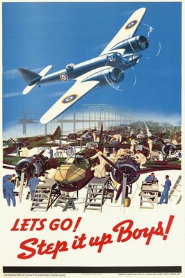  Vintage Aviation Poster - Step it Up Boys! - 24x36  Premium Matte Print
