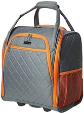 ROCKLAND MELROSE UPRIGHT WHEELED UNDERSEATER LUGGAGE, CARRY-ON 16-INCH CHARCOAL