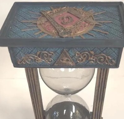 Einzigartige Kunst handgeschnitzt Freimaurer Sand Timer Home Decoration