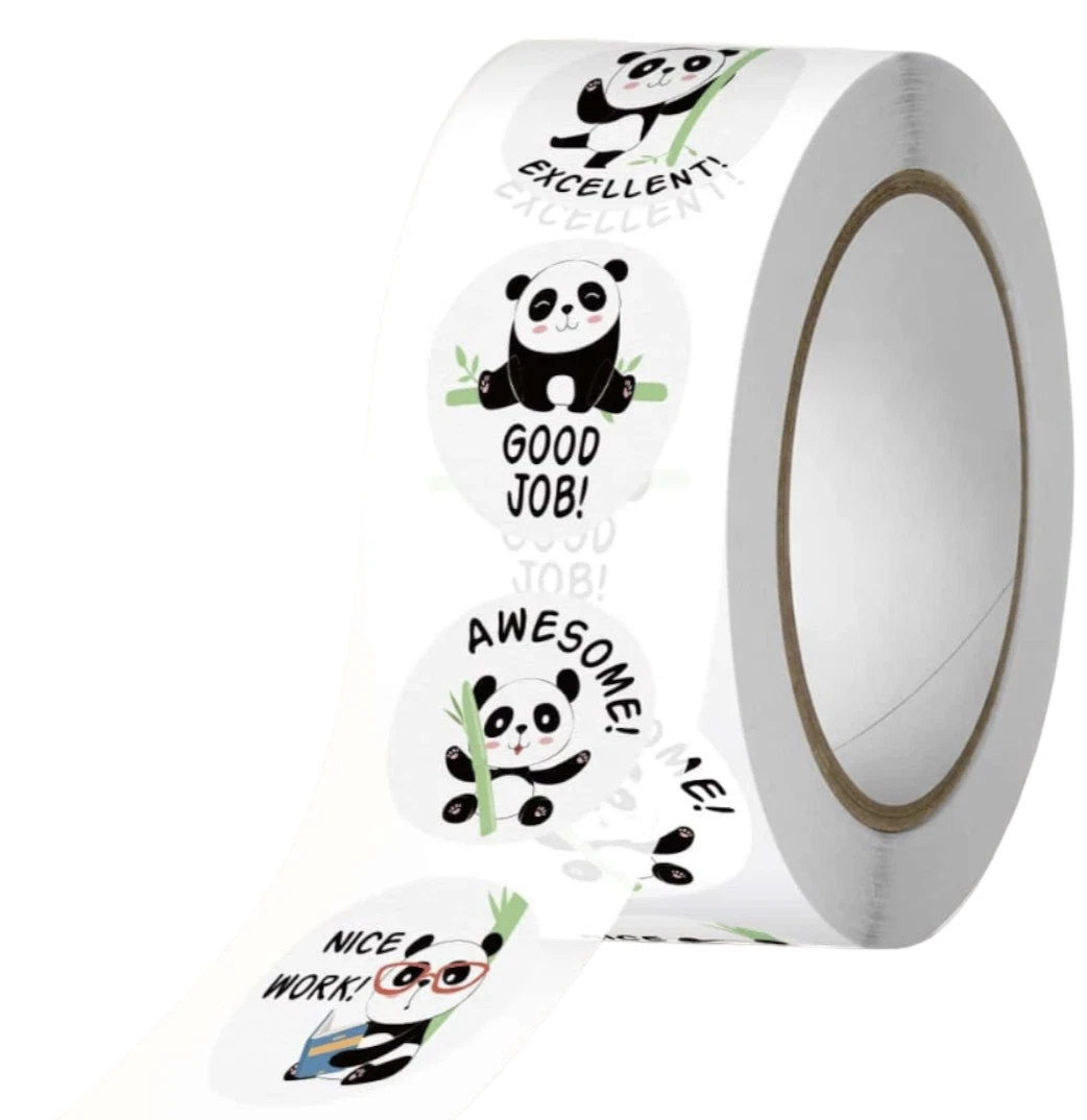Panda Reward Encouragement Stickers 2.5cm 50/100pc Teacher Classroom Award Kids