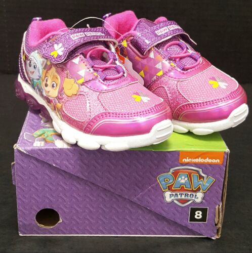Nickelodeon Spin Master Paw Patrol Light-Up Sneakers Girl's Toddler Size 8 NWB - Picture 2 of 12