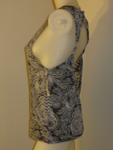 NUEVO PAISLEY BURNOUT SIN MANGAS URBANO BOHO BANDANNA ESPALDA ABIERTA PEQUEÑA - Imagen 4 de 6