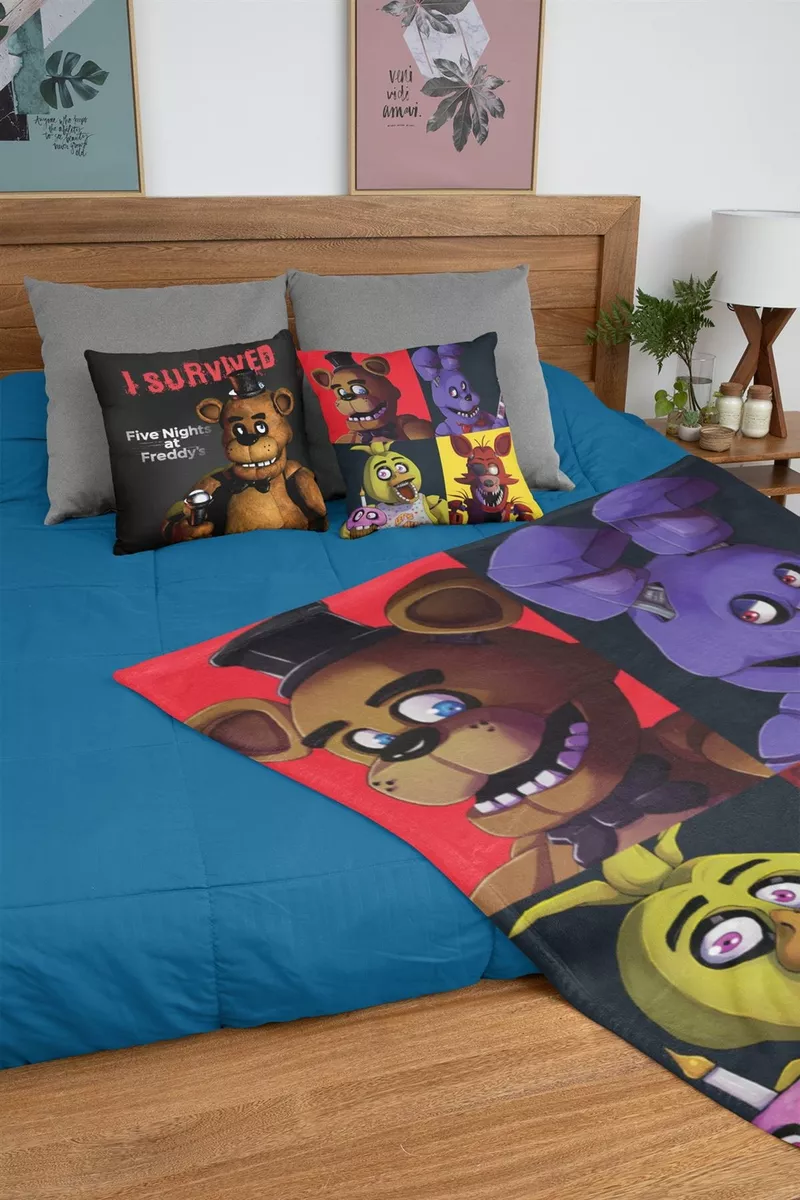 FNAF FIVE NIGHTS AT FREDDY'S Fleece Blanket Bed Throw Soft Blanket Match  Bedding