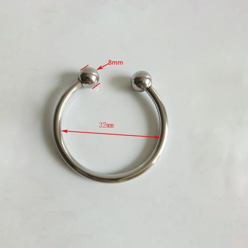 Penisringe mit Doppelkugel verschiedene Größen Edelstahl Eichelring Cock Ring - Picture 10 of 18