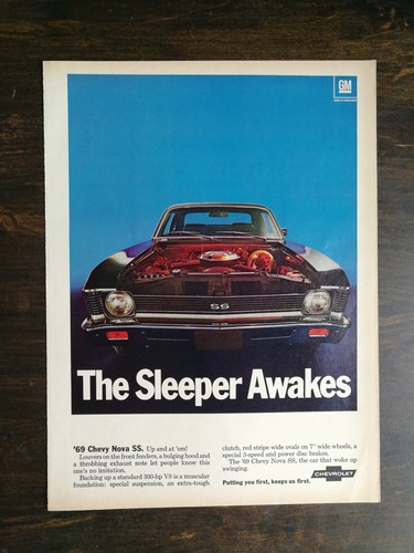 Vintage 1969 Chevrolet Chevy Nova SS Full Page Original Ad - 1022 - 第 1/1 張圖片
