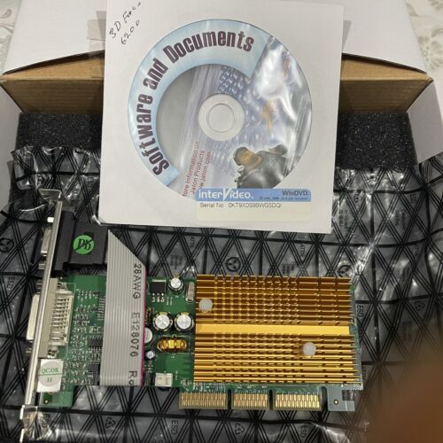 Jaton NVIDIA GeForce 6200 3DFORCE6200256 256MB DDR AGP VGA DVI TV Out Video Card - Picture 4 of 6