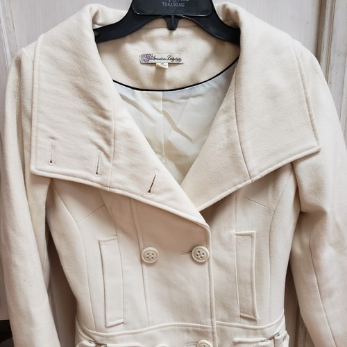 American Rag Peacoat Womens Size XS Cream Button Wool Classic Victorian - Picture 6 of 11