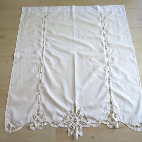 Mainstays Sheer White Tiers-Battenberg Curtain Panel 30" W x 36" L One Panel - Picture 2 of 9