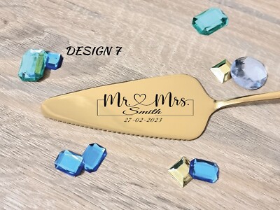 Personalisierter Tortenheber Hochzeit Geburtstag Geschenk, Text Datum Foto Gravur 