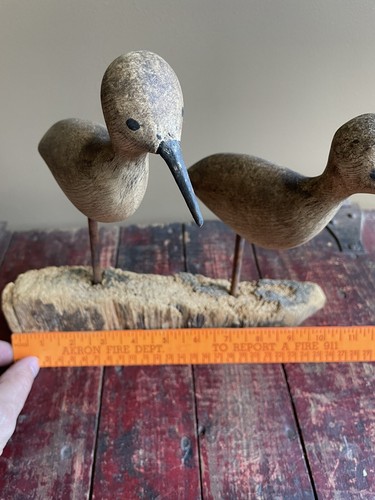 Dual Wooden Shorebirds Signed Ken Kirby - Picture 6 of 8