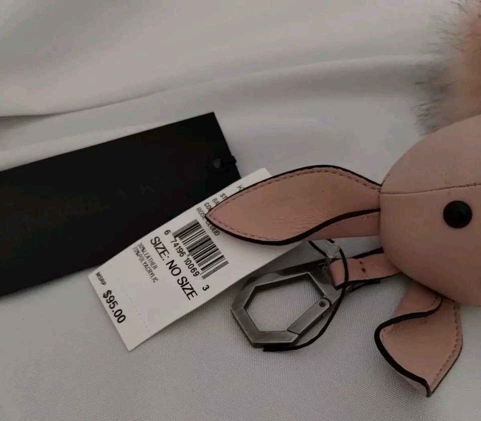 Kendall + Kylie Bambi Faux Fur Purse Charm IRL Rose Gold pooch (NEW) - Image 3 of 4