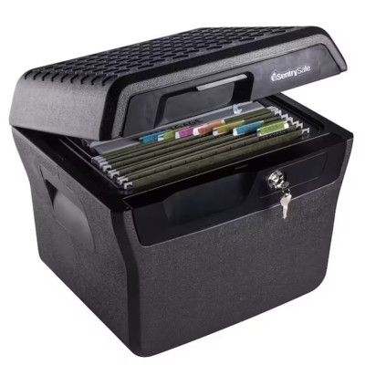 SentrySafe Fireproof Waterproof Safe 0.66 cu ft Locking File Box Document Money