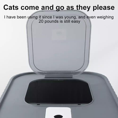 Large Cat Litter Box Pet Toilet Skylight Enclosed Drawer Scoop Covered Tray Chic - Picture 6 of 12