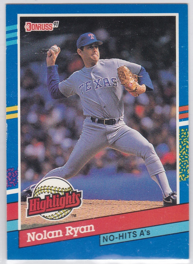 M) 1991 Donruss Baseball Trading Card - Nolan Ryan BC-3