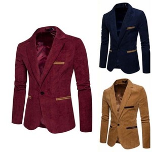Luxury Business Men/'s Blazer Jacket Slim Fit Tops Suit Tuxedo One Button Coat