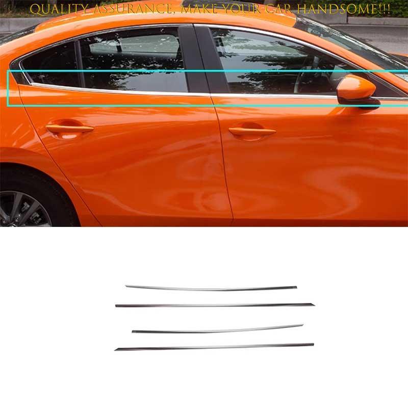 2019-2022 Mazda 3 Axela Chrome Lower Window Sill Trim Strip