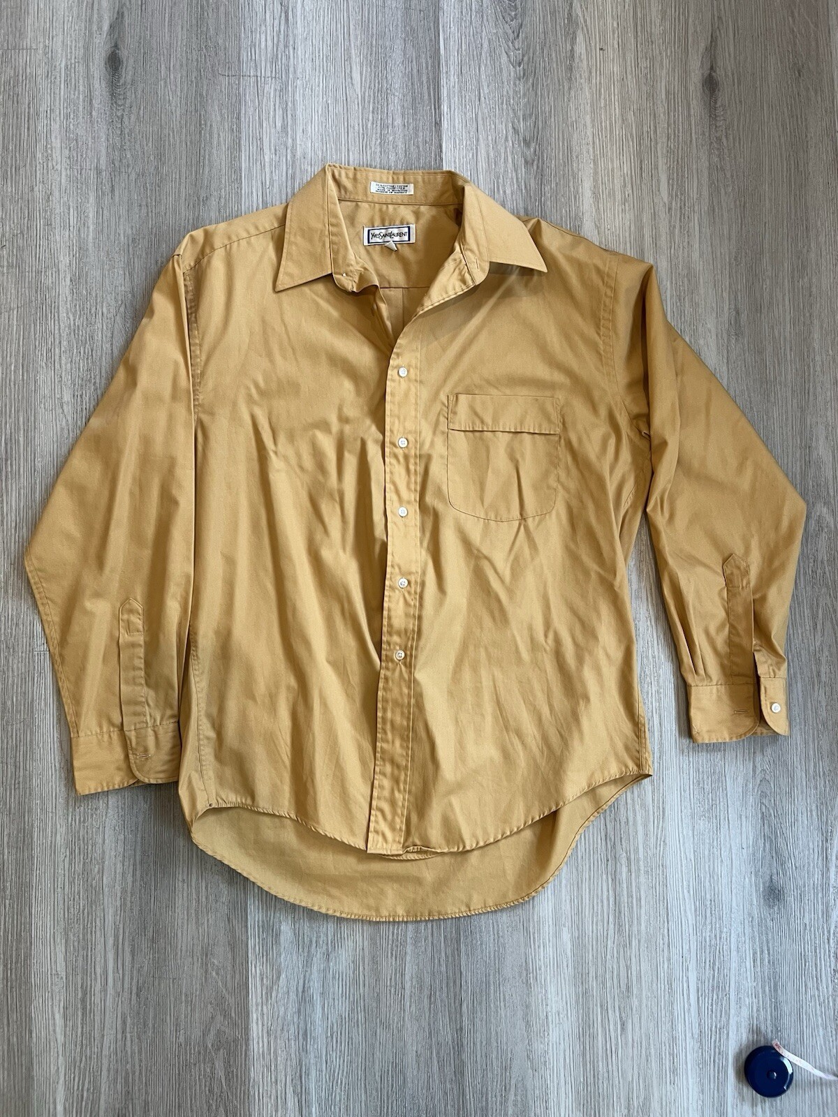 Camicia elegante vintage Yves Saint Laurent 16 32 33 con bottoni