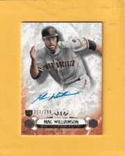 2016 Topps Tier One Breakout Autographs Mac Williamson Giants NM-MT+ 213/299