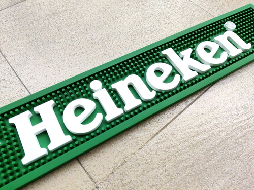 Heineken Rubber bar mat beer mat drip mat spill mat bar runner bar coasters pubs - Picture 4 of 8