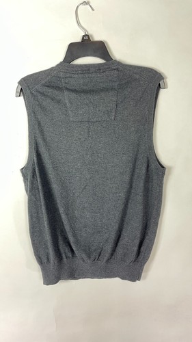 Izod Mens Sweater Vest Sleeveless V Neck Gray Size Medium - Imagen 12 de 12