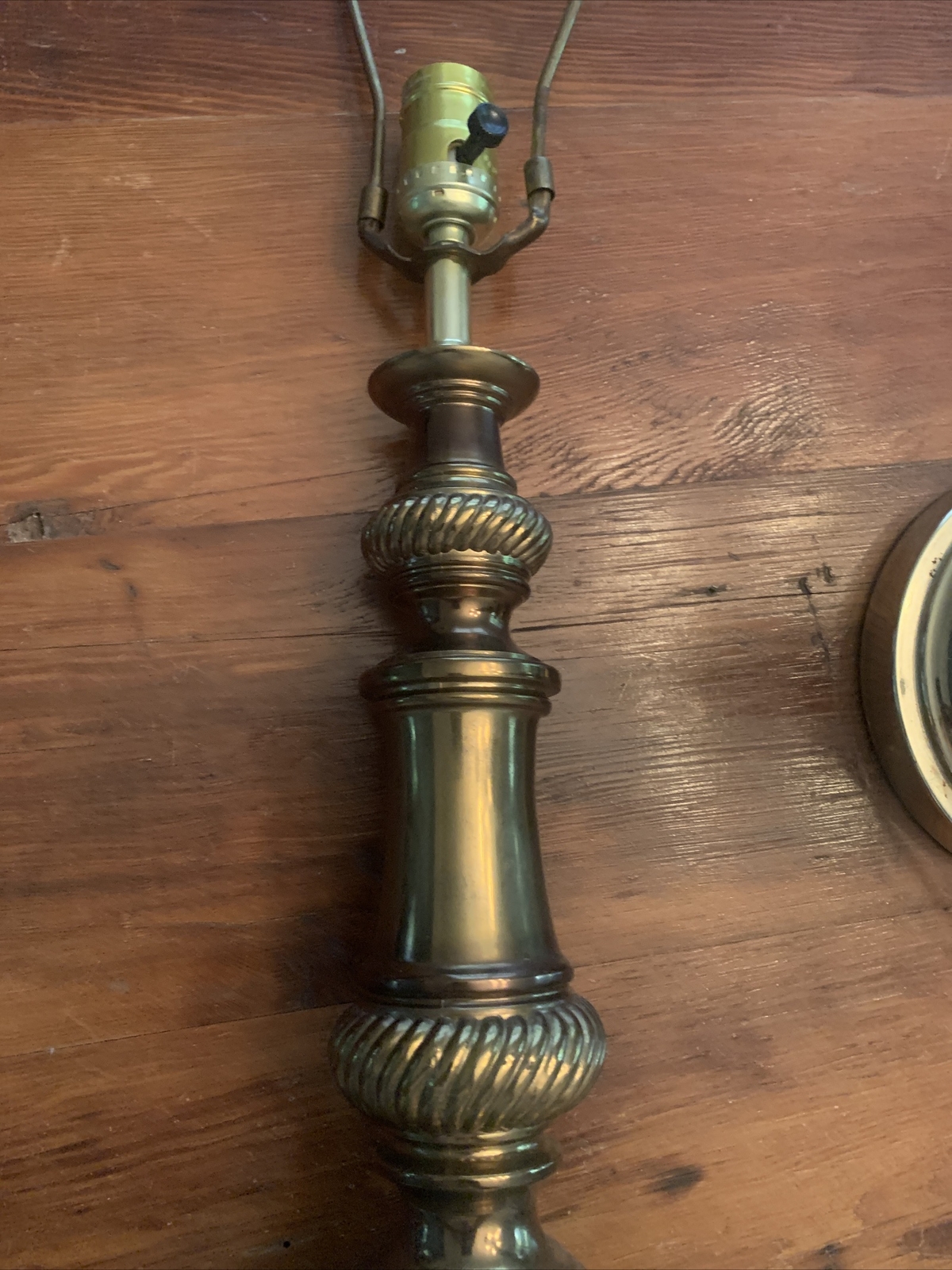 Set of Two Vintage Brass Lamps eBay