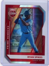 2021 Elite Extra Edition Ryan Spikes Prime Number B Die Cut #d /116 Tampa Rays