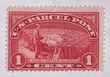 TRAVELSTAMPS: 1913 US SCOTT #Q1 ,1c PARCEL POST, OFFICE CLERK , MINT, OG HINGED