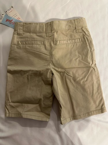 Cat & Jack Girls Khaki Zip SHORTS Size 6X School Uniform Cotton Stretch New - Picture 2 of 2