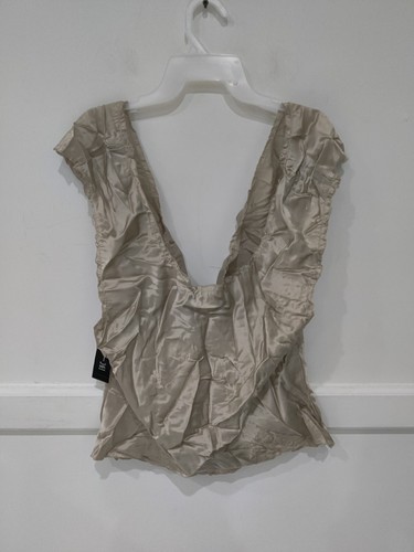 DEFECT INC International Concepts Women's Silk Sleeveless Tank Gold $80 A418