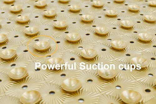 Bathtub Mat Non Slip with Suction Cups 15"x27" - Anti-Slip Shower Mat for Gold - Picture 3 of 7