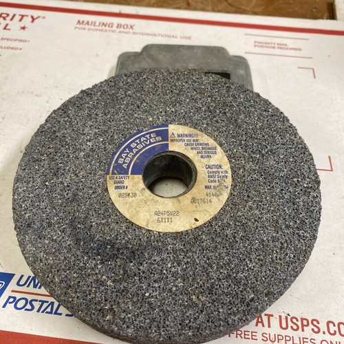 6" X 1" X 1" Bench Grinding Wheel Bay State AO17614 - Picture 1 of 7