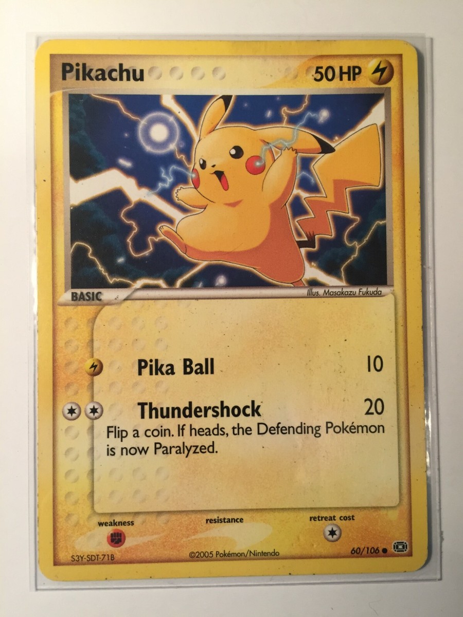 Pokemon Trading Card: Pikachu (60/106) | eBay