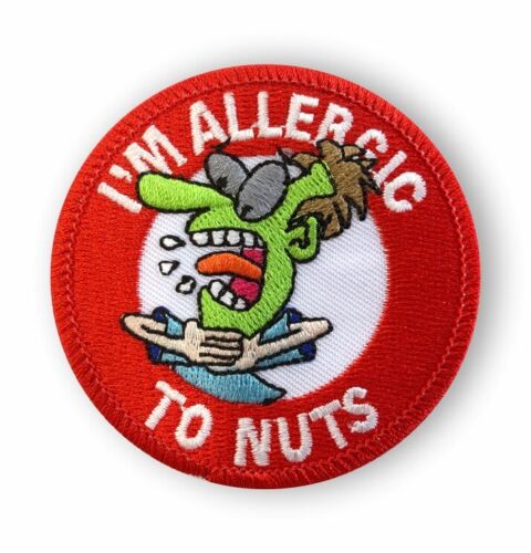 Nut Allergy Sticker Sheets - Also Pin Badges & Sew-on Patches - Allergic to Nuts - Foto 12 di 14