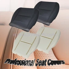 For GMC Sierra 07-14 Driver & Passenger Cloth Bottom Seat Cover Foam Cushion