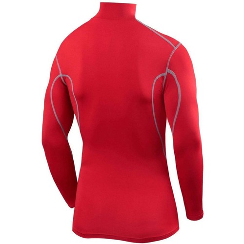 TCA Pro Performance Mock Junior Compression Top Red Long Sleeve Kids Running Run - Picture 2 of 2