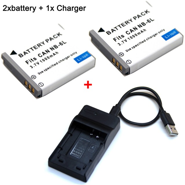 3.7V Battery / Charger For NB6L H Canon Power Shot SX610 HS SX700 HS
