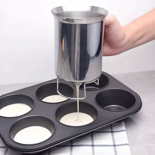 Stainless Steel Donut Cupcake Waffle Batter Funnel Pancake Dispenser Baking Tool - Picture 9 of 23
